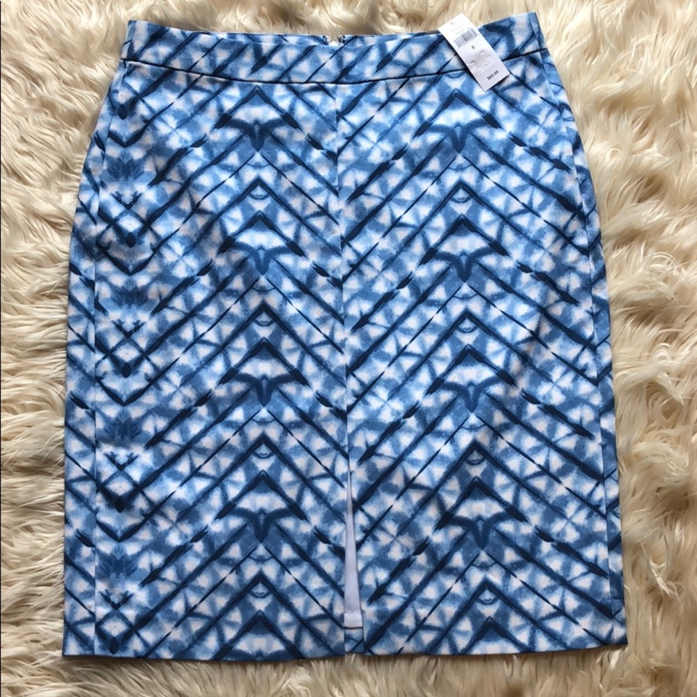 Banana Republic NWT blue/white tiedye pencil skirt